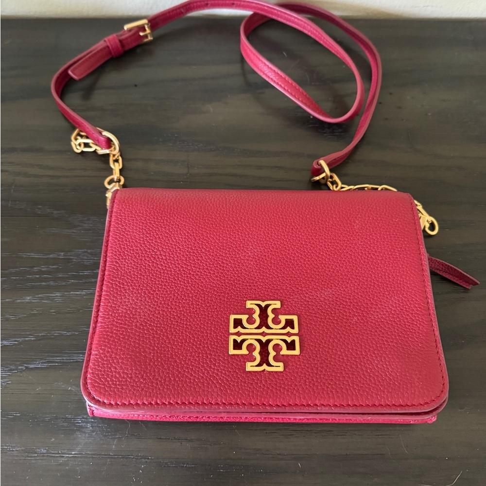 Tory Burch Red learherCrossbody Bag